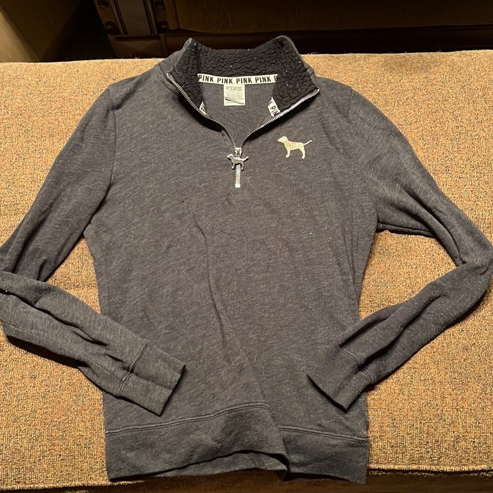 PINK 3/4 zip sweatshirt